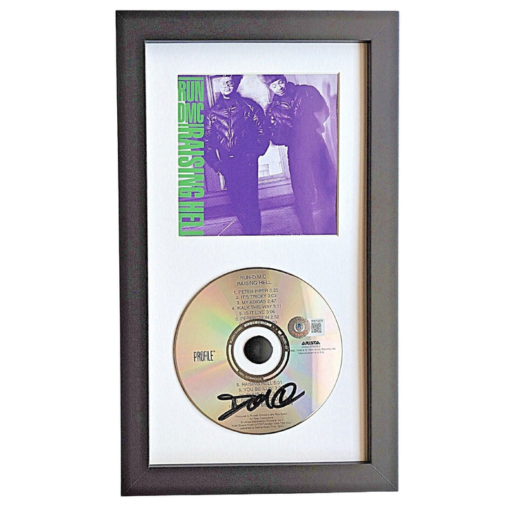 Darryl McDaniels Run DMC Signed Raising Hell CD Album Cover Framed Beckett Auto COA