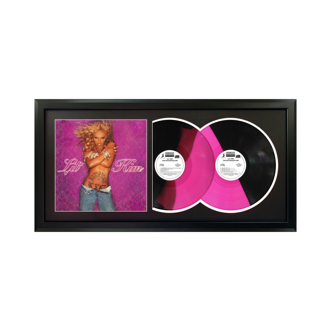 Lil' Kim The Notorious K.I.M. Genuine Double Vinyl Records & Cover Professionally Framed 17.5 x 34.5 Wall Display with a Black Mat