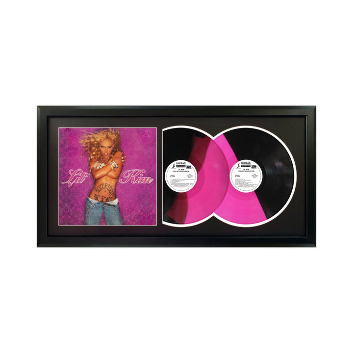 Lil' Kim The Notorious K.I.M. Genuine Double Vinyl Records & Cover Professionally Framed 17.5 x 34.5 Wall Display with a Black Mat