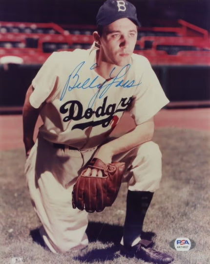 Lot of 2-Walt Moryn and Billy Loes Brooklyn Dodgers Signed Individual Vintage 8x10s Photos (PSA)