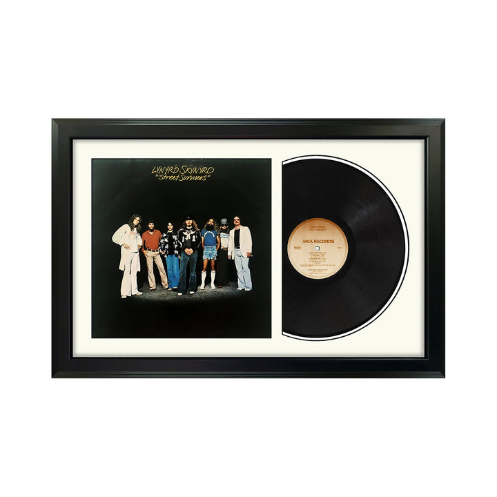 Lynyrd Skynyrd Street Survivors  Genuine Vinyl Record & Cover Professionally Framed Wall Display with a White Mat