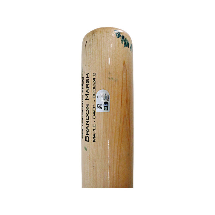 Johan Rojas Philadelphia Phillies 2024 Cracked Game Used Victus Pro Reserve Brandon Marsh YP66 Maple 34/31 Bat (MLB Auth)