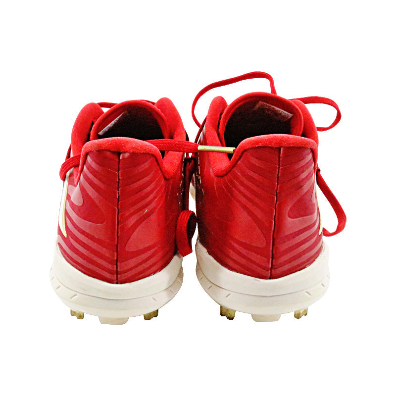 Brandon Marsh Philadelphia Phillies 2024 Game Worn Pair of Red Adidas Summer Bash Adizero Cleats - Size 13 (Brandon Marsh CX LOA)