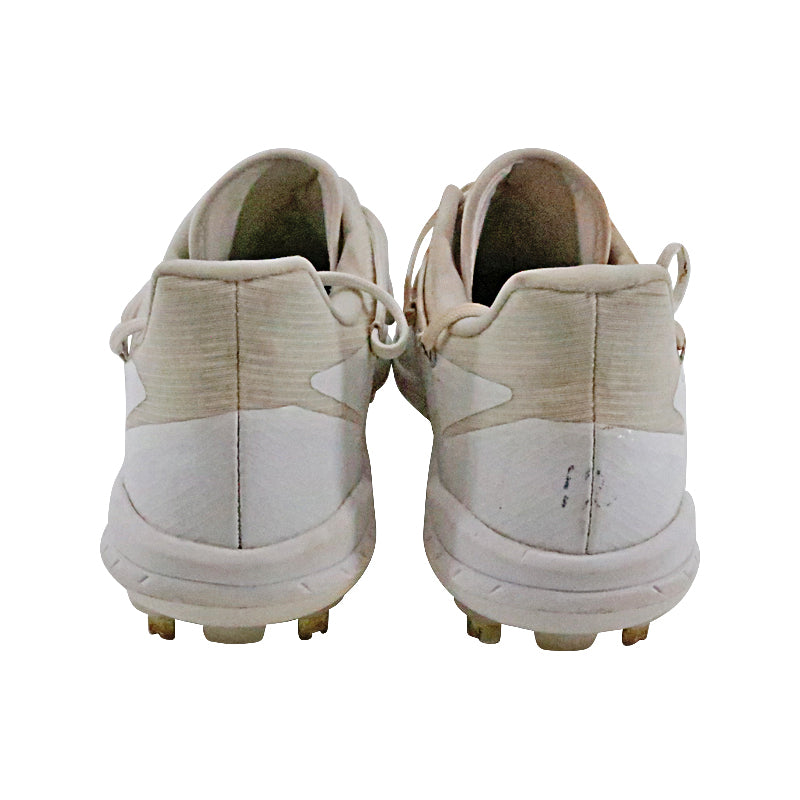 Brandon Marsh Philadelphia Phillies 2024 Game Worn Pair of White/Gold Glitter Adidas Adizero Cleats - Size 12 (Brandon Marsh CX LOA)