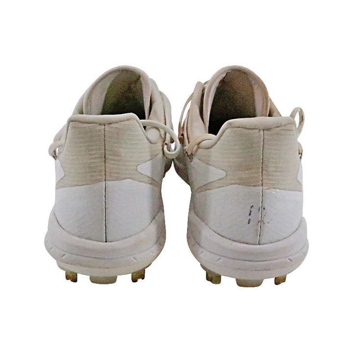 Brandon Marsh Philadelphia Phillies 2024 Game Worn Pair of White/Gold Glitter Adidas Adizero Cleats - Size 12 (Brandon Marsh CX LOA)