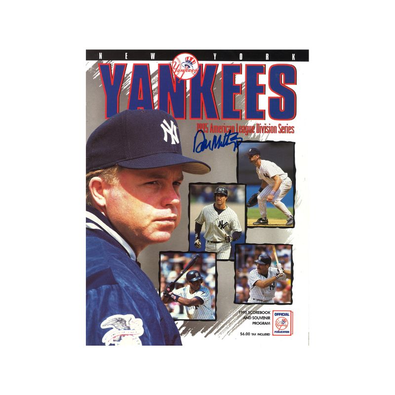 Don Mattingly New York Yankees Autographed Signed 1995 ALDS Scorebook (CX Auth)