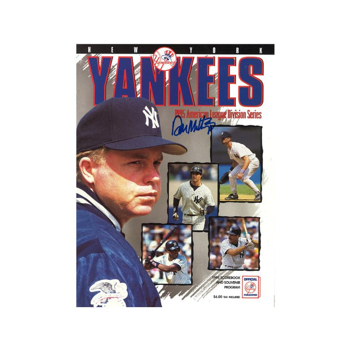Don Mattingly New York Yankees Autographed Signed 1995 ALDS Scorebook (CX Auth)