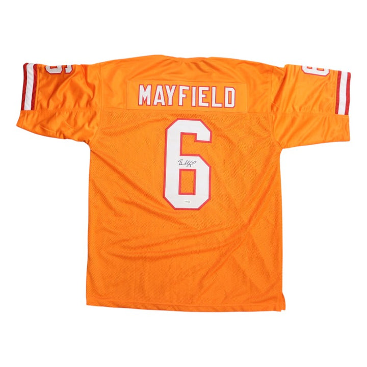 Baker Mayfield Tampa Bay Buccanneers Autographed Orange Custom Jersey JSA COA