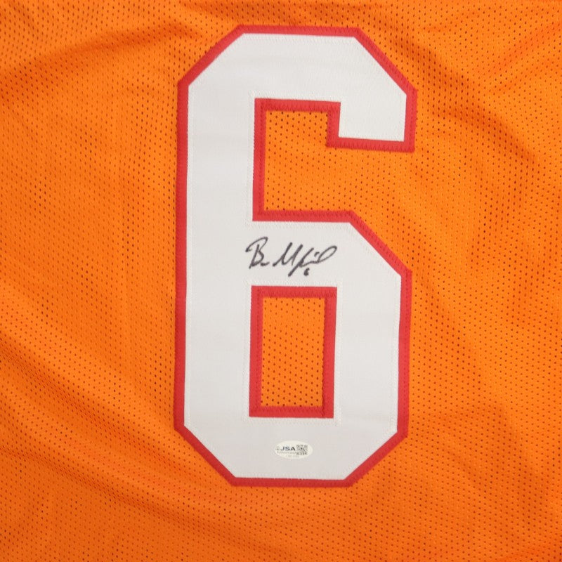 Baker Mayfield Tampa Bay Buccanneers Autographed Orange Custom Jersey JSA COA
