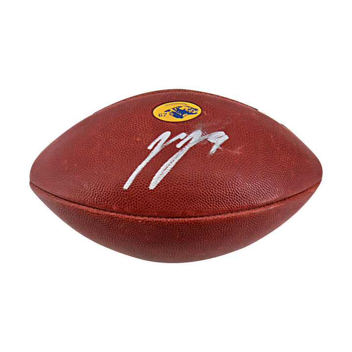 JJ McCarthy University of Michigan Autographed Team Issued Nike Vapor Elite Ball #67 Football (CX Auth)