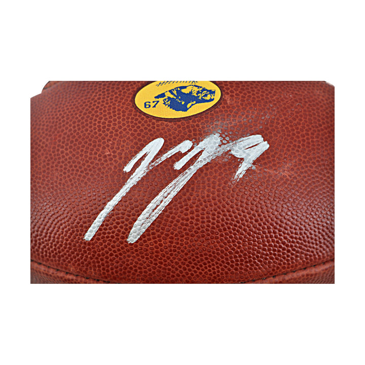 JJ McCarthy University of Michigan Autographed Team Issued Nike Vapor Elite Ball #67 Football (CX Auth)