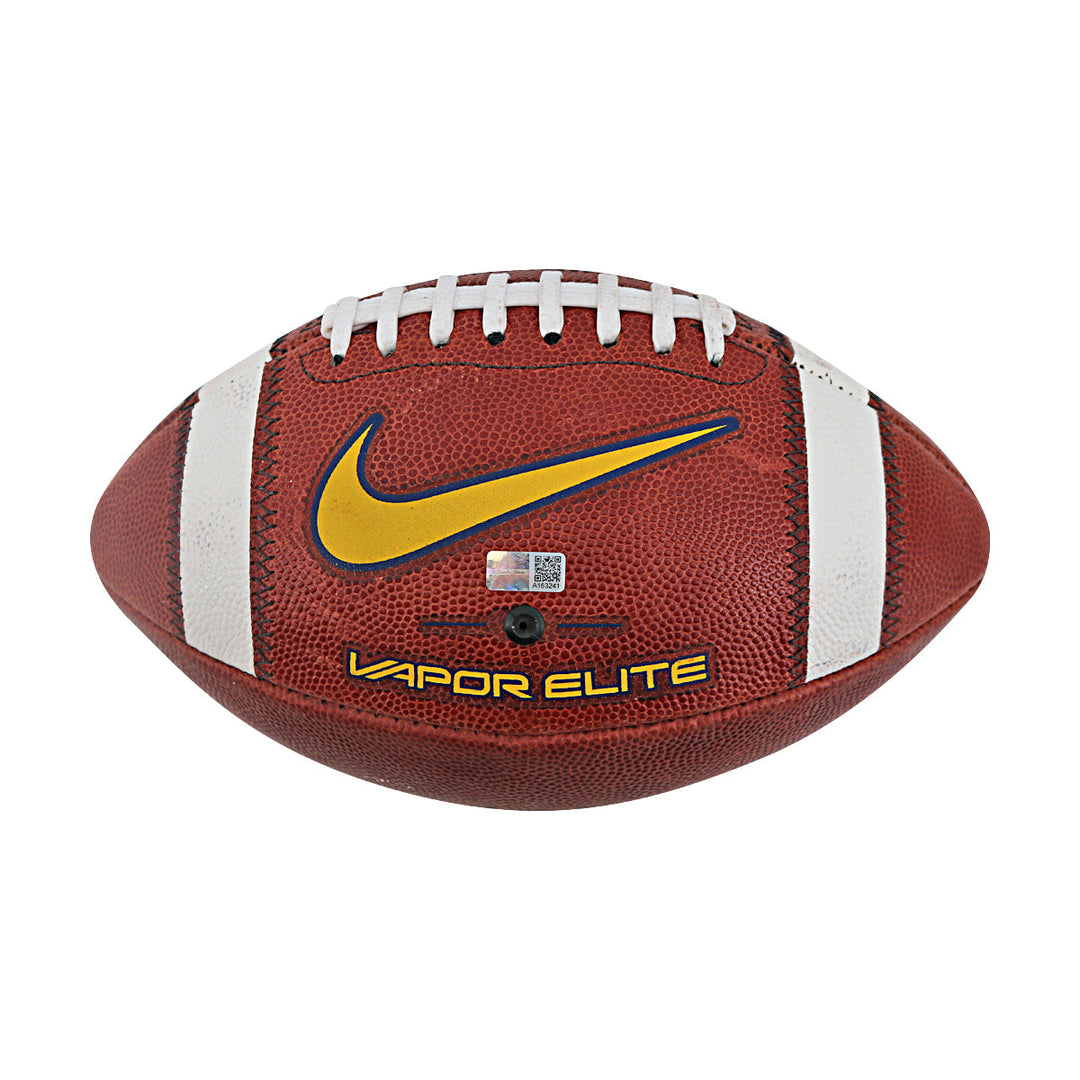 JJ McCarthy University of Michigan Autographed Team Issued Nike Vapor Elite Ball #67 Football (CX Auth)