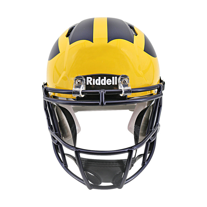 JJ McCarthy University of Michigan Autographed Riddell Full Size Authentic Speed Helmet (Beckett Auth)
