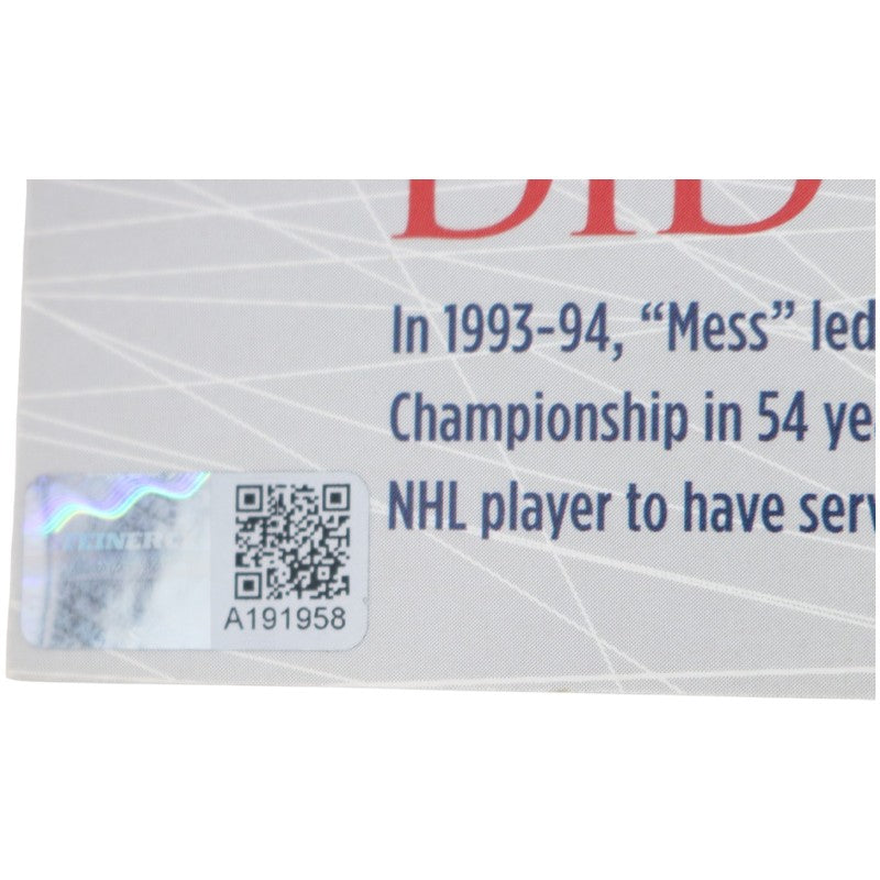 Mark Messier New York Rangers Autographed Inscribed HOF 2007 A Celebration of The Captain CX Auth