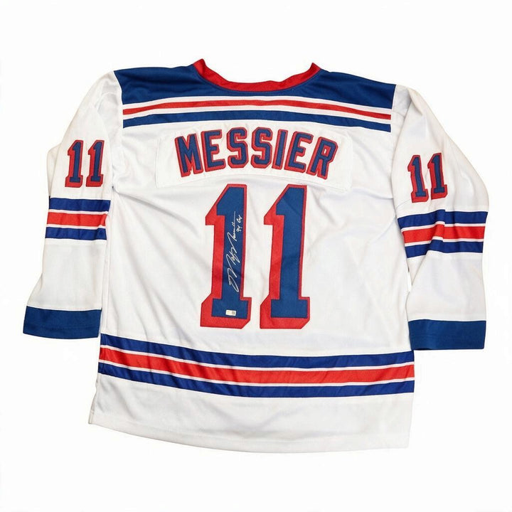 Mark Messier New York Rangers Autographed Inscribed 94 Cup White Pro Style Jersey CX Auth