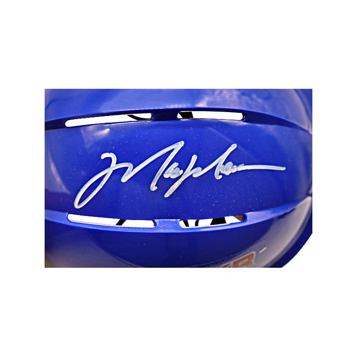 Mark Messier New York Rangers Autographed Blue Mini Helmet (Top Tier Auth)