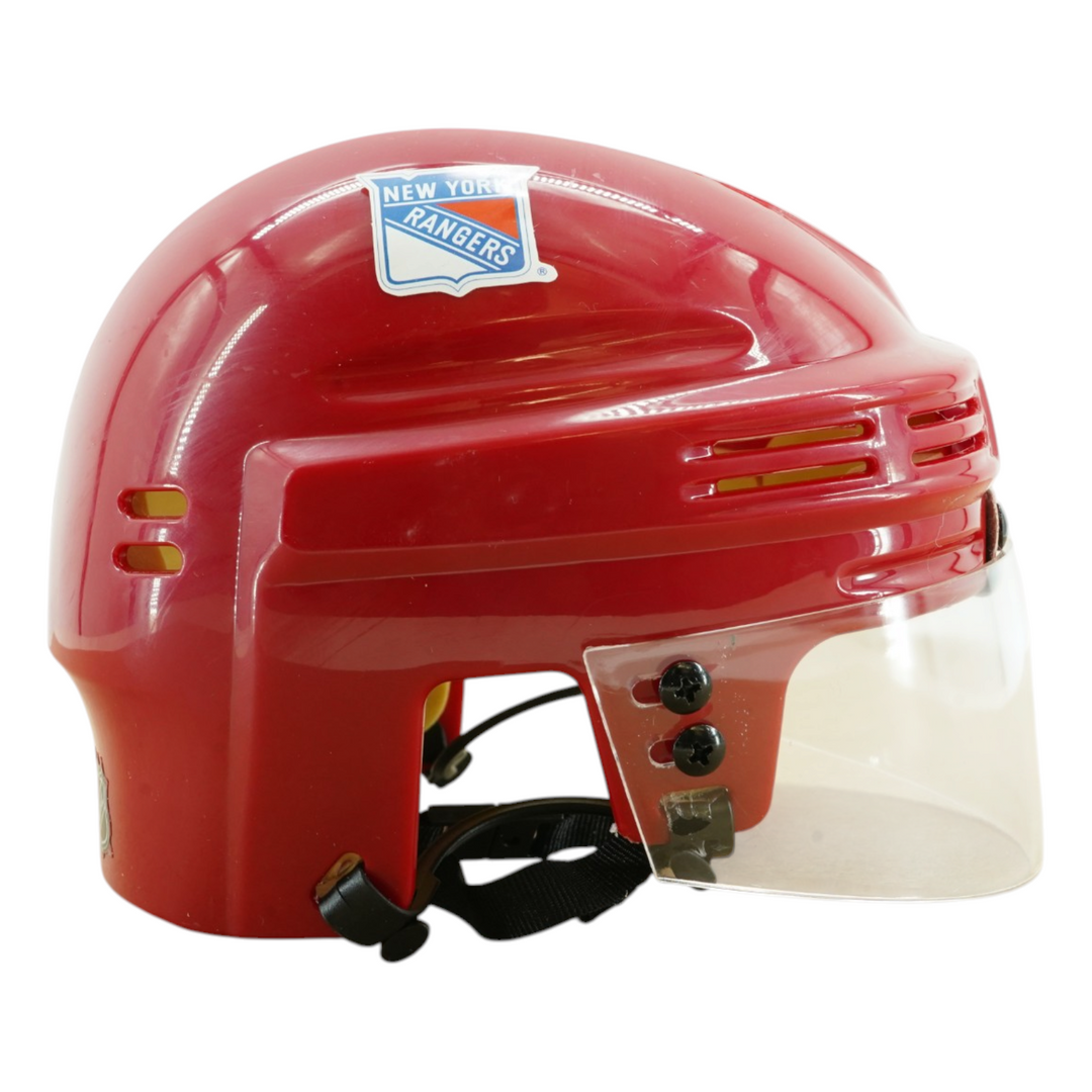 Mark Messier New York Rangers Autographed Red Mini Helmet CX Auth