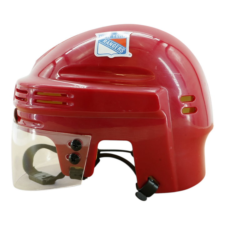 Mark Messier New York Rangers Autographed Red Mini Helmet CX Auth