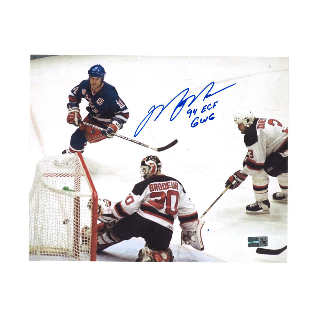 Mark Messier New York Rangers Autographed Inscribed '94 ECF GWG' 8x10 Photograph