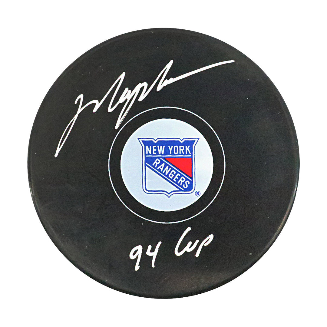 Mark Messier New York Rangers Autographed Signed Inscribed '94 Cup' Replica Rangers Puck (CX Auth)