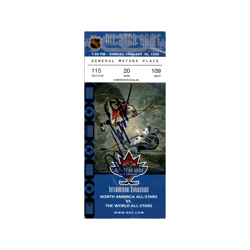 Mark Messier New York Rangers Autographed 1998 NHL All-Star Game Ticket (CX Auth)