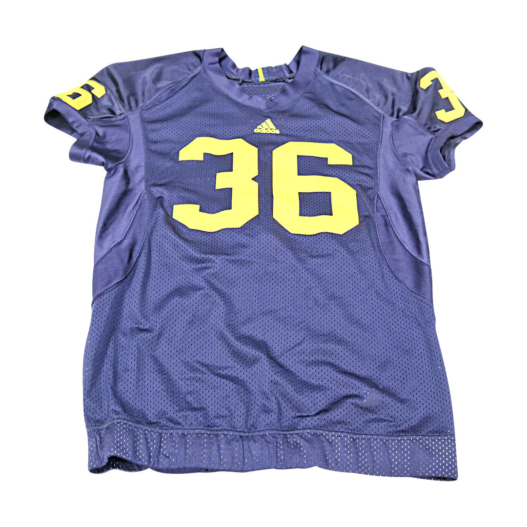 Michigan Wolverines Team Issued 2008 Blue Jersey #36 Jersey (Size: 46) 
