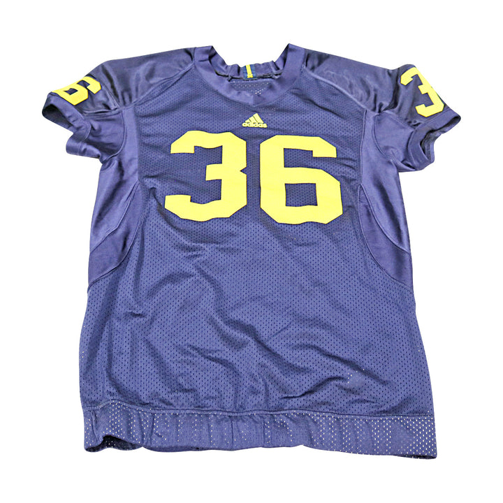 Michigan Wolverines Team Issued 2008 Blue Jersey #36 Jersey (Size: 46) 