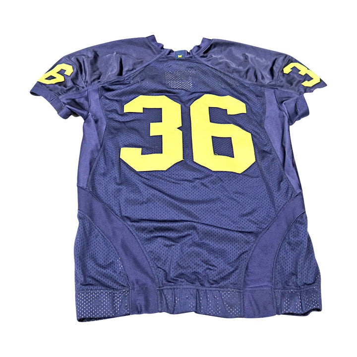 Michigan Wolverines Team Issued 2008 Blue Jersey #36 Jersey (Size: 46) 