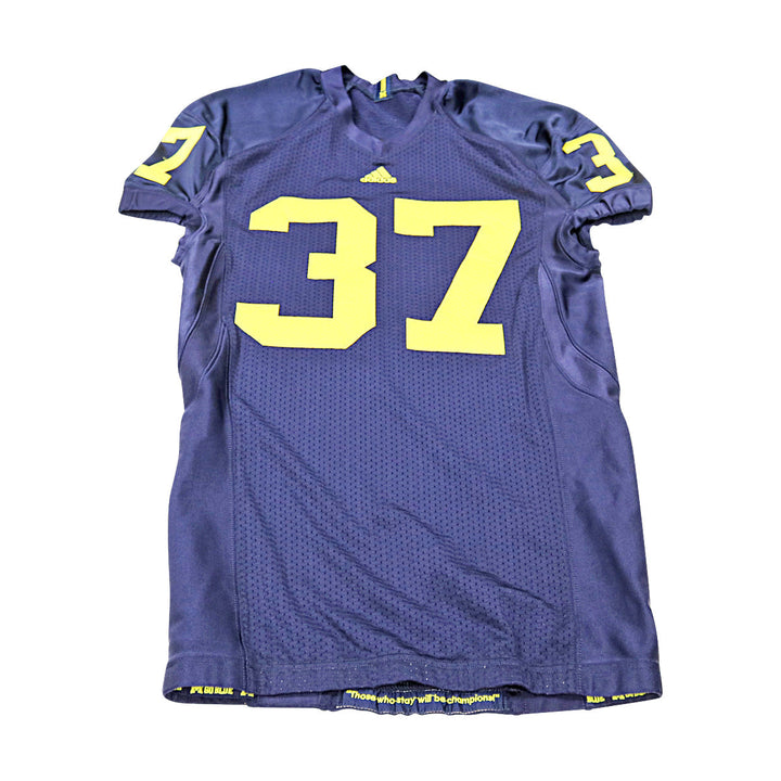 Michigan Wolverines Team Issued 2008 Blue Jersey #37 Jersey (Size: 44) 