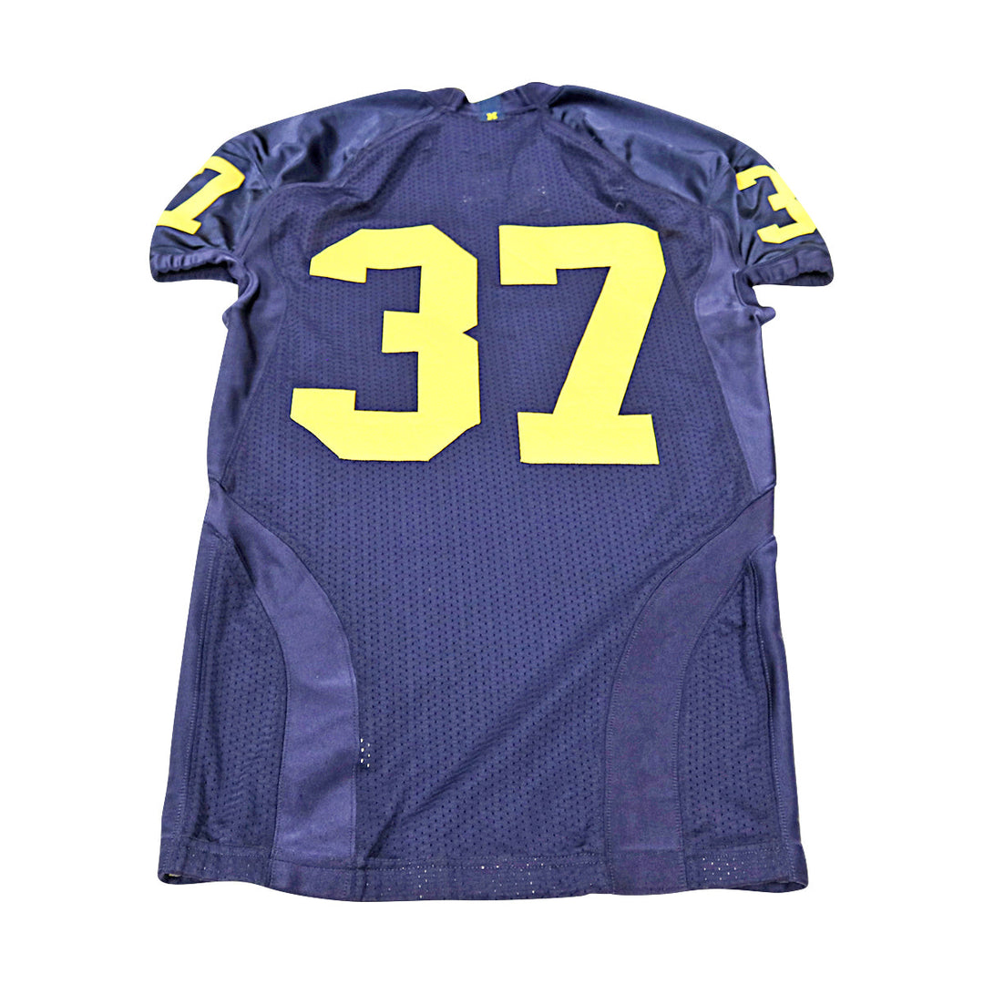 Michigan Wolverines Team Issued 2008 Blue Jersey #37 Jersey (Size: 44) 
