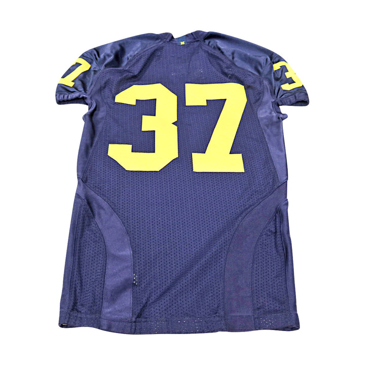 Michigan Wolverines Team Issued 2008 Blue Jersey #37 Jersey (Size: 44) 