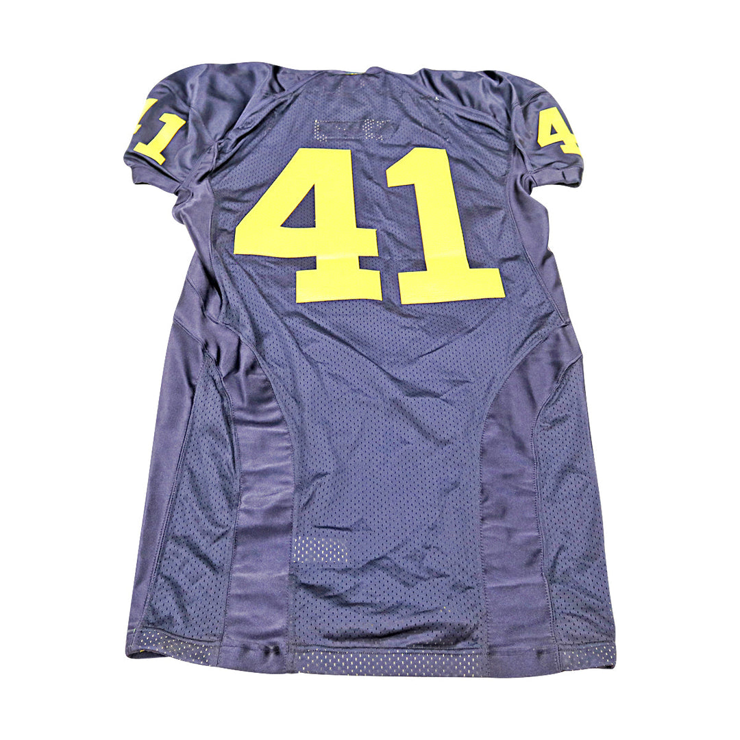 Michigan Wolverines Team Issued 2008 Blue Jersey #41 Jersey (Size: 46) 