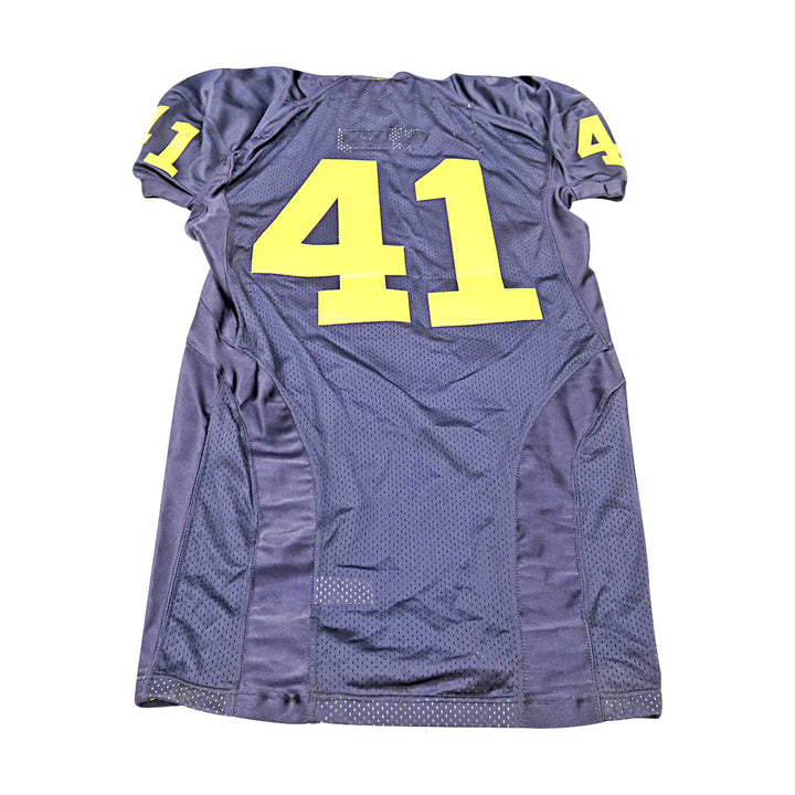 Michigan Wolverines Team Issued 2008 Blue Jersey #41 Jersey (Size: 46) 