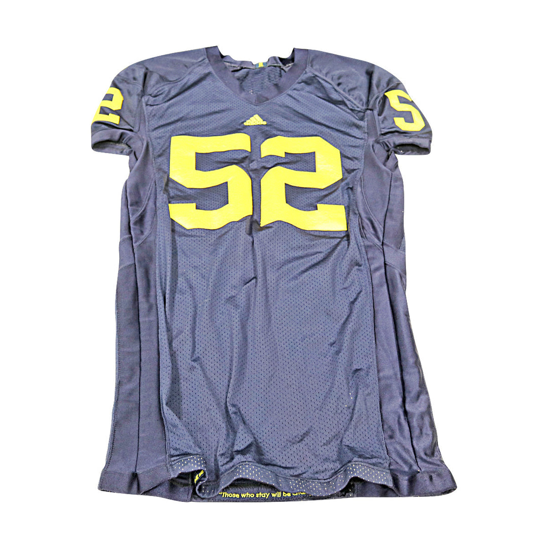 Michigan Wolverines Team Issued 2008 Blue Jersey #52 Jersey (Size: 48) 