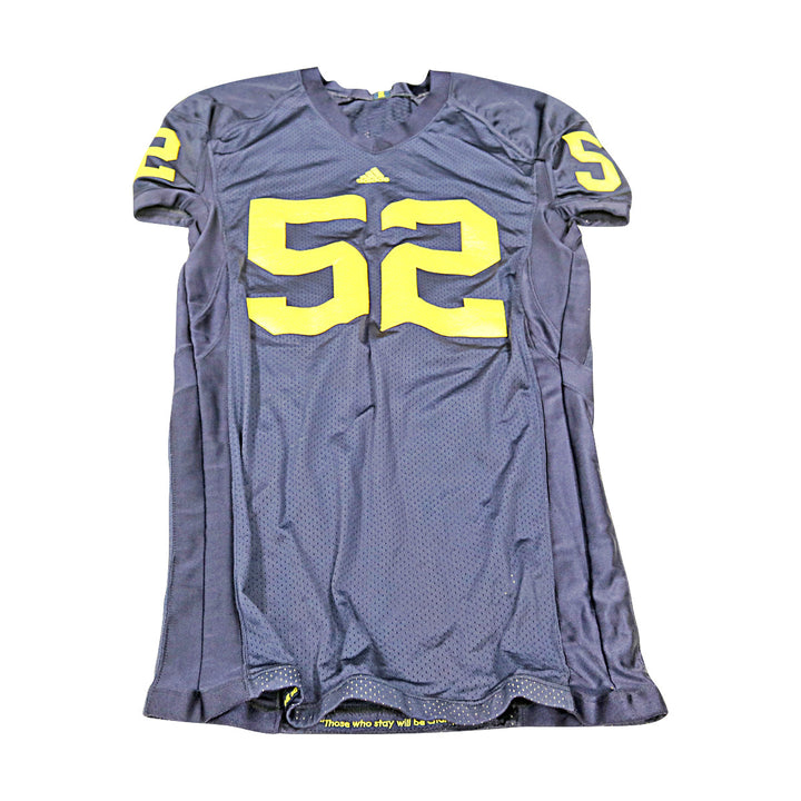 Michigan Wolverines Team Issued 2008 Blue Jersey #52 Jersey (Size: 48) 