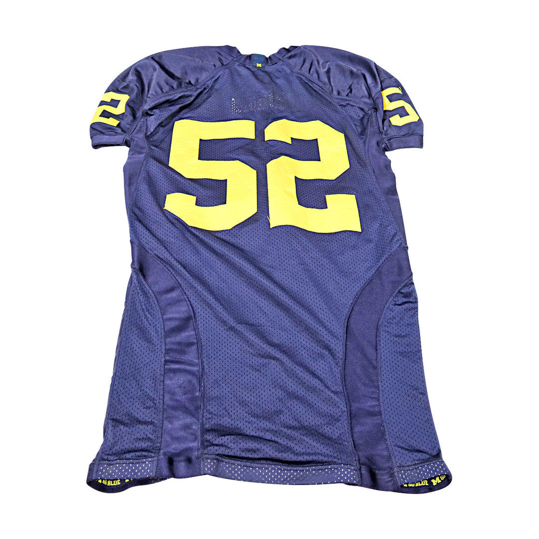 Michigan Wolverines Team Issued 2008 Blue Jersey #52 Jersey (Size: 48) 