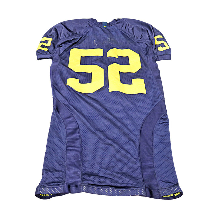 Michigan Wolverines Team Issued 2008 Blue Jersey #52 Jersey (Size: 48) 