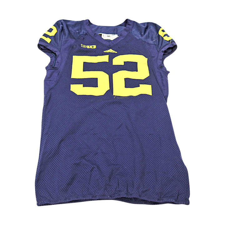 Michigan Wolverines Team Issued 2012 Blue Jersey #52 Jersey (Size: 46) 
