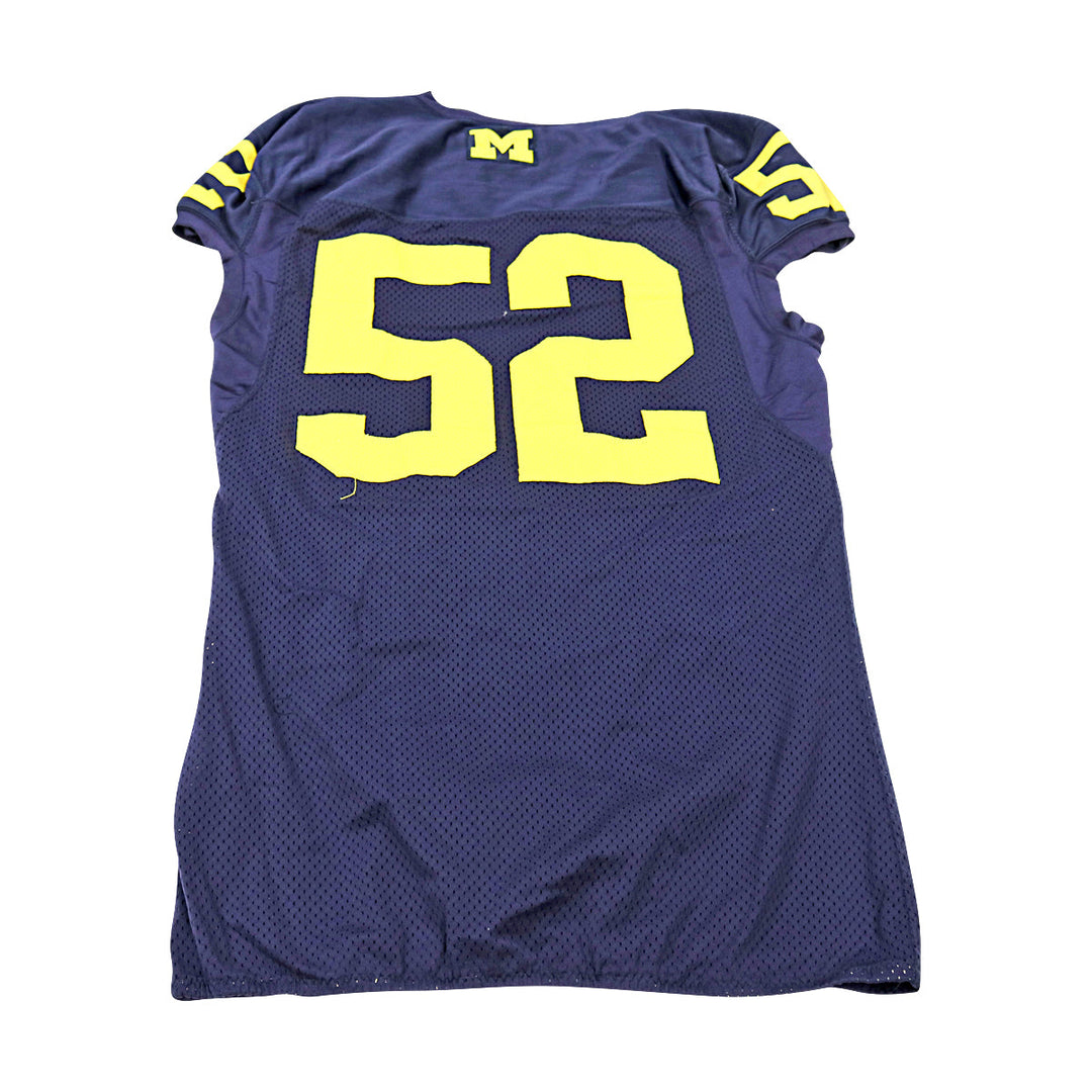 Michigan Wolverines Team Issued 2012 Blue Jersey #52 Jersey (Size: 46) 