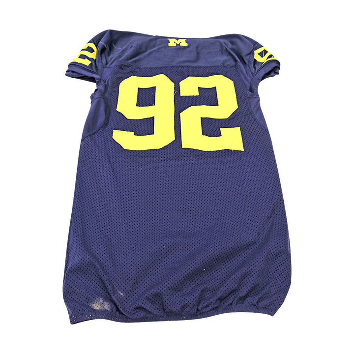 Michigan Wolverines Team Issued 2012 Blue Jersey #92 Jersey (Size: 46) 