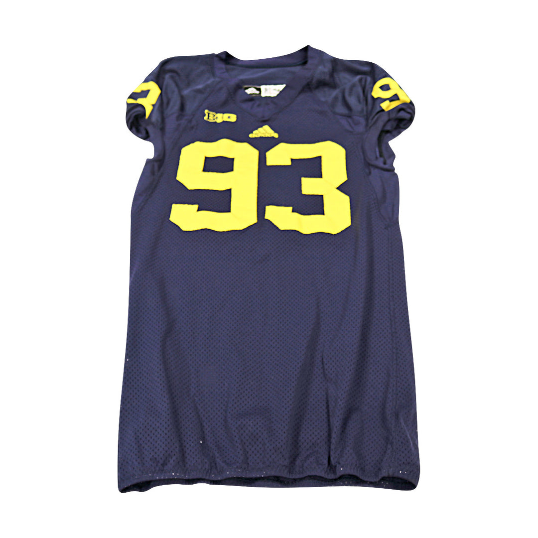 Michigan Wolverines Team Issued 2012 Blue Jersey #93 Jersey (Size: 46) 
