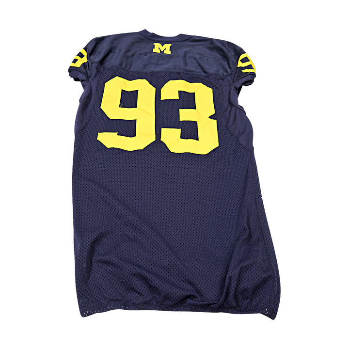 Michigan Wolverines Team Issued 2012 Blue Jersey #93 Jersey (Size: 46) 