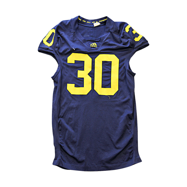Michigan Wolverines Team Issued 2011 Blue Alternate Jersey #30 Jersey (Size: 4AC) 