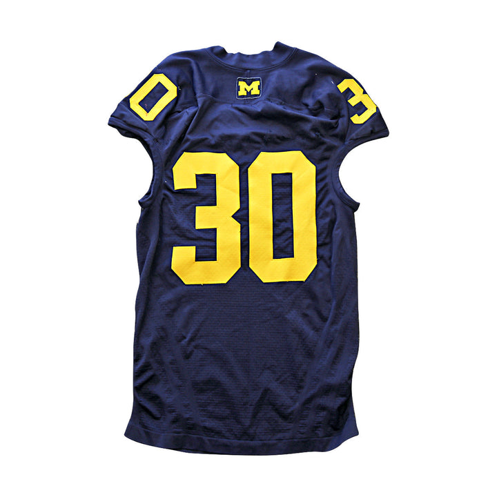Michigan Wolverines Team Issued 2011 Blue Alternate Jersey #30 Jersey (Size: 4AC) 