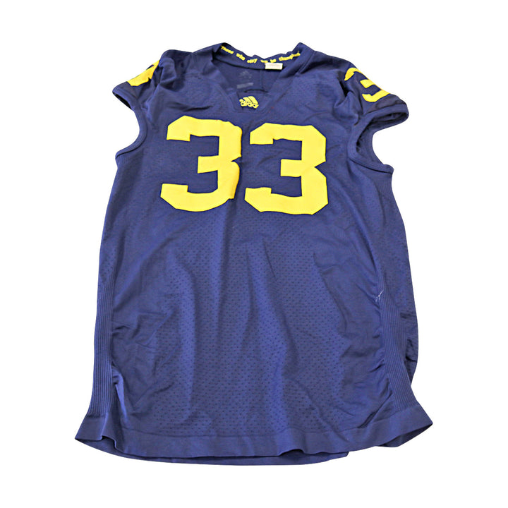 Michigan Wolverines Team Issued 2011 Blue Alternate Jersey #33 Jersey (Size: 4AC) 