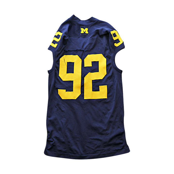 Michigan Wolverines Team Issued 2011 Blue Alternate Jersey #92 Jersey (Size: 4AC) 