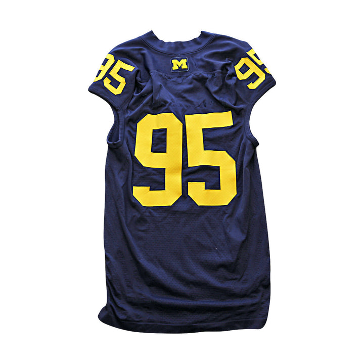 Michigan Wolverines Team Issued 2011 Blue Alternate Jersey #95 Jersey (Size: 5AC) 