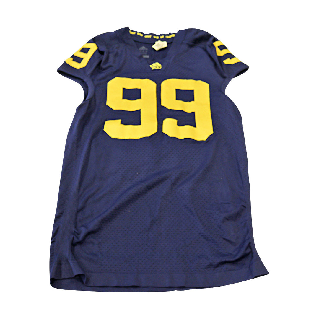 Michigan Wolverines Team Issued 2011 Blue Alternate Jersey #99 Jersey (Size: 3AC) 