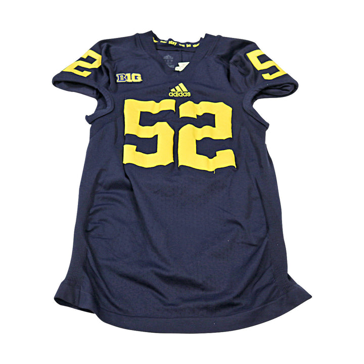 Michigan Wolverines Team Issued 2012 Blue Alternate Jersey #52 Jersey (Size: XL) 