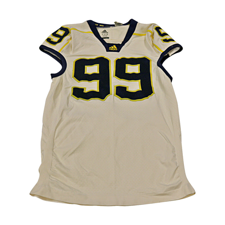 Michigan Wolverines Team Issued 2012 Cream Alternate Jersey #99 Jersey (Size: 3AC) 
